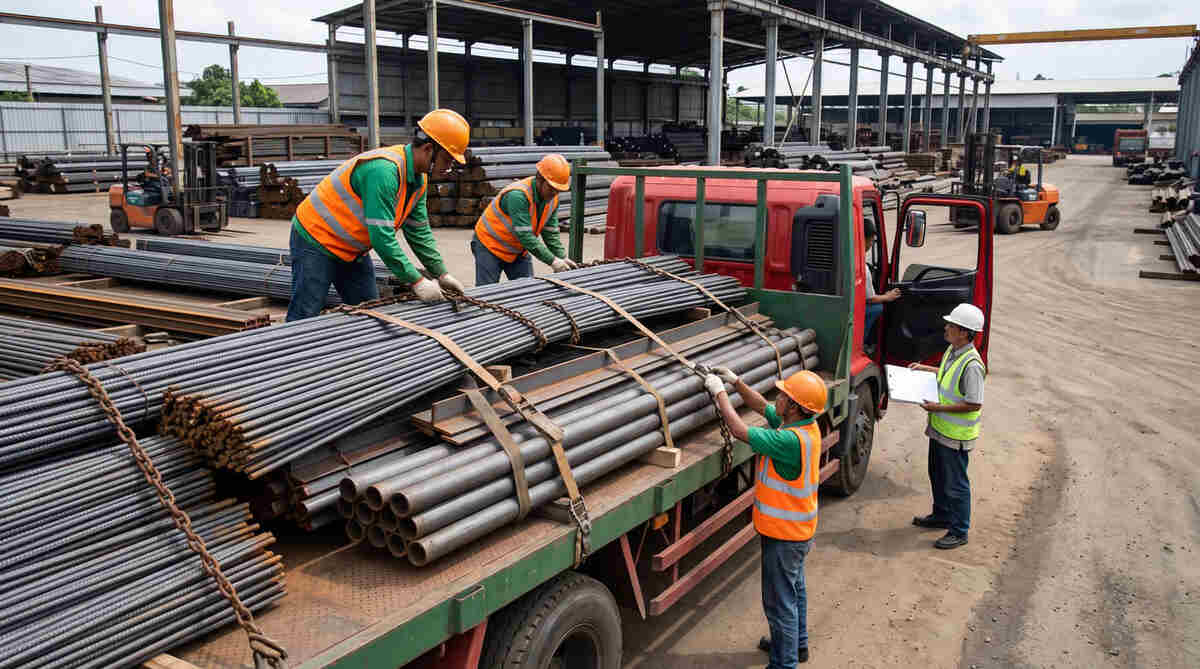 besi datang tepat waktu dan utuh, ini yang disiapkan sentral besi pratama putra