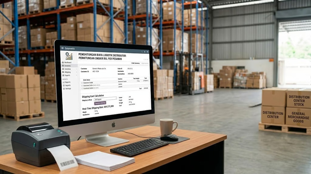 biaya logistik distributor hitung ongkir riil per order di odoo