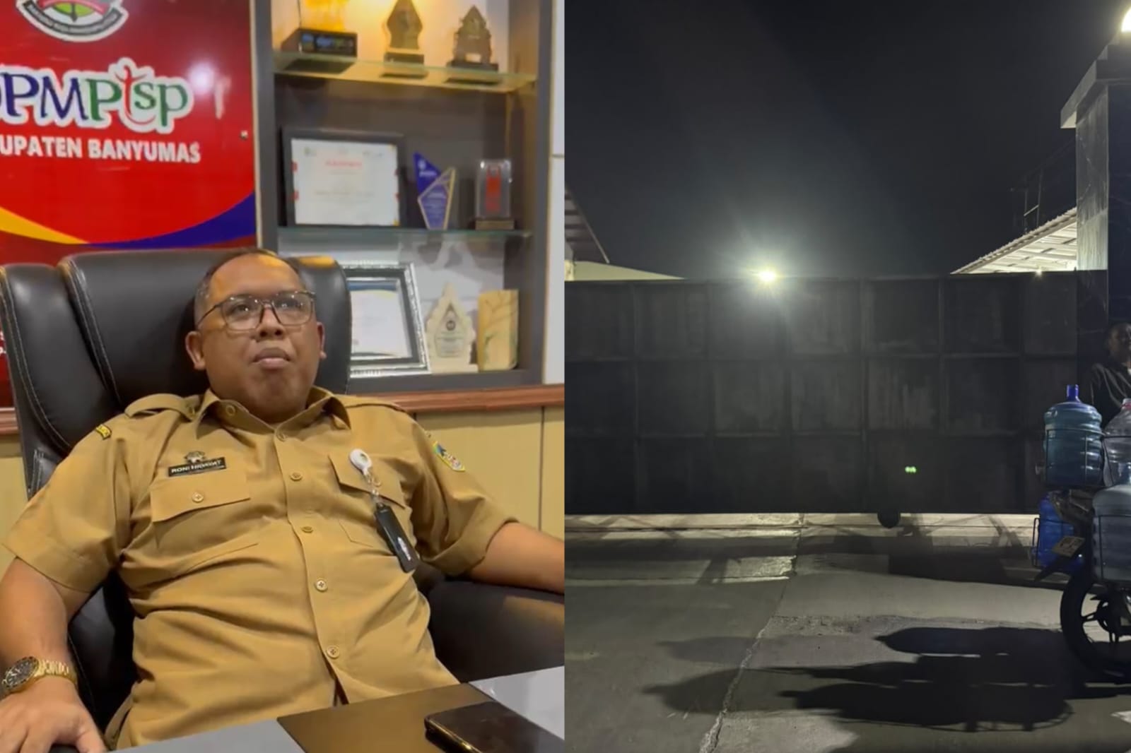 foto kolase kepala dinas dpmptsp banyumas dan pagar pt ikn