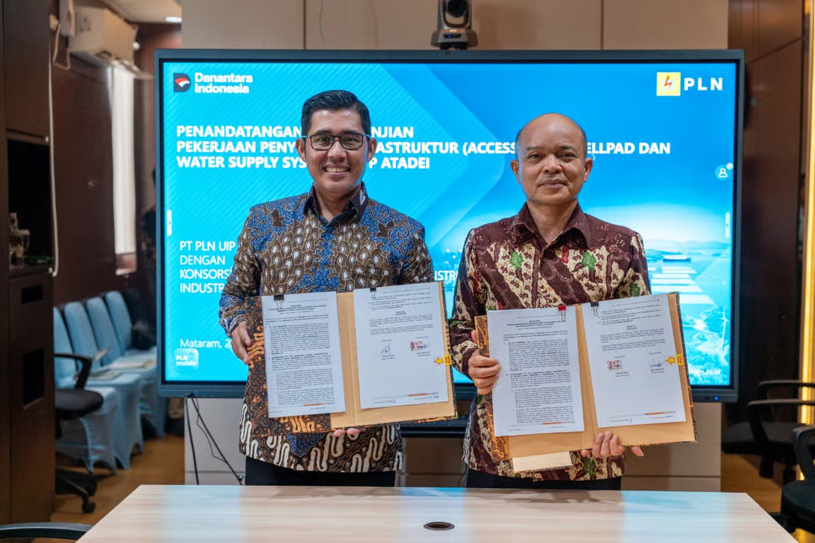 pln npc dan pln uip nusra teken kontrak penyiapan infrastruktur pltp atadei