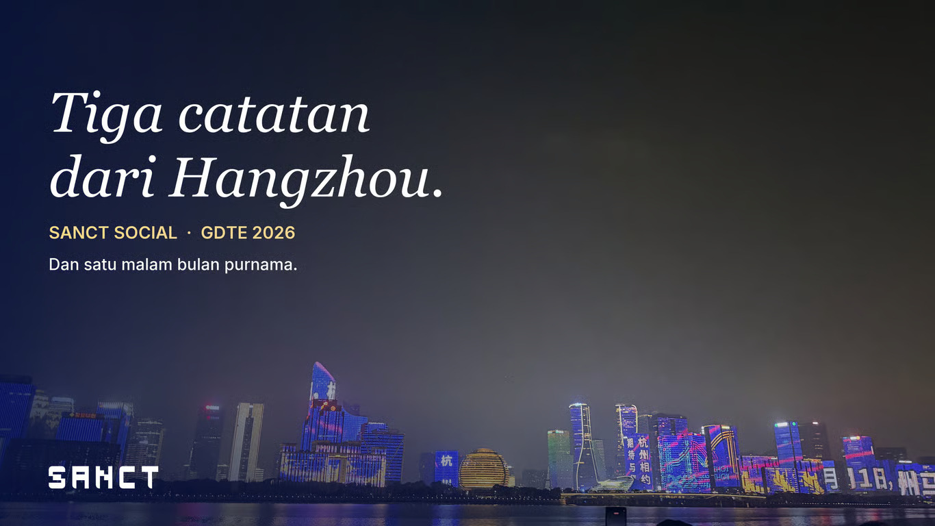 tiga catatan dari hangzhou pendiri sanct social soal dukungan tiongkok untuk startup, pembagian peran antarkota, dan malam bulan purnama yang menggerakkan satu kota