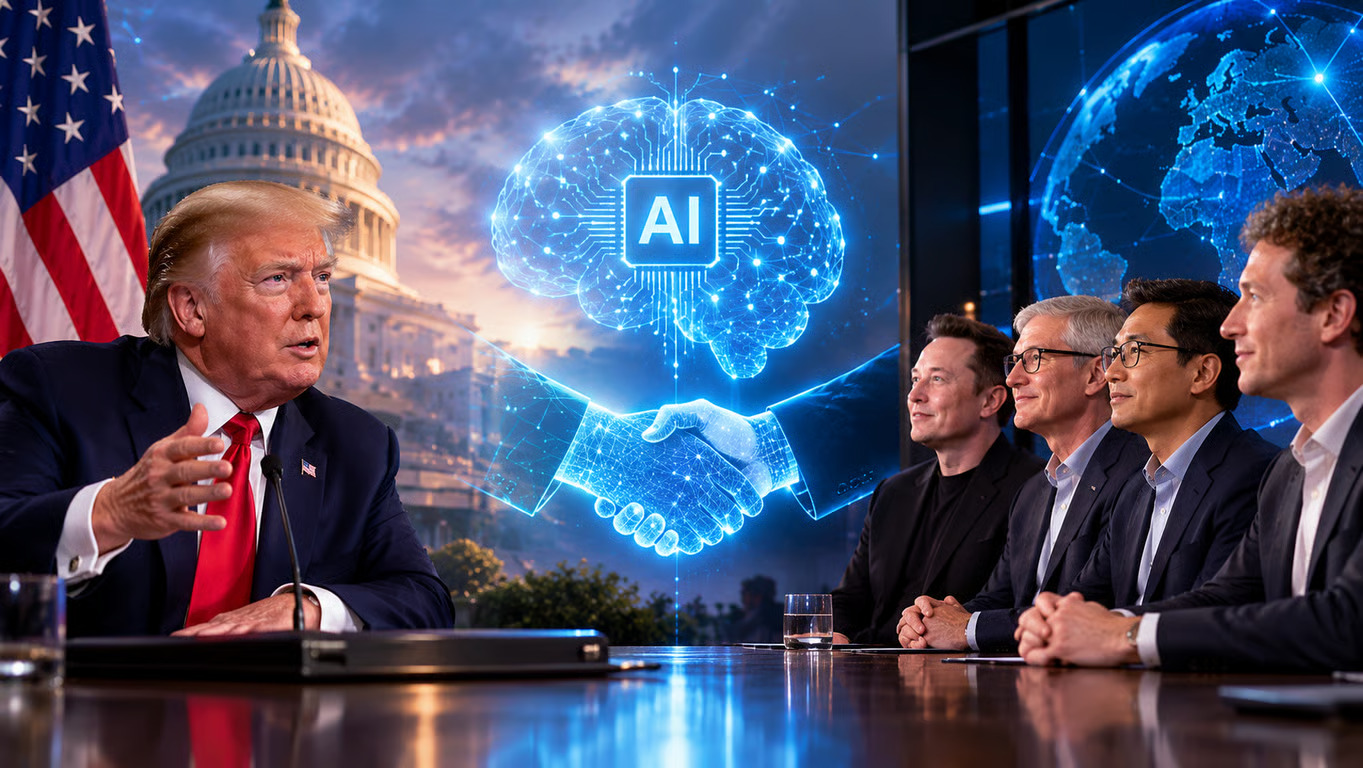 trump dorong self regulation ai, bos teknologi as sepakati komitmen keselamatan