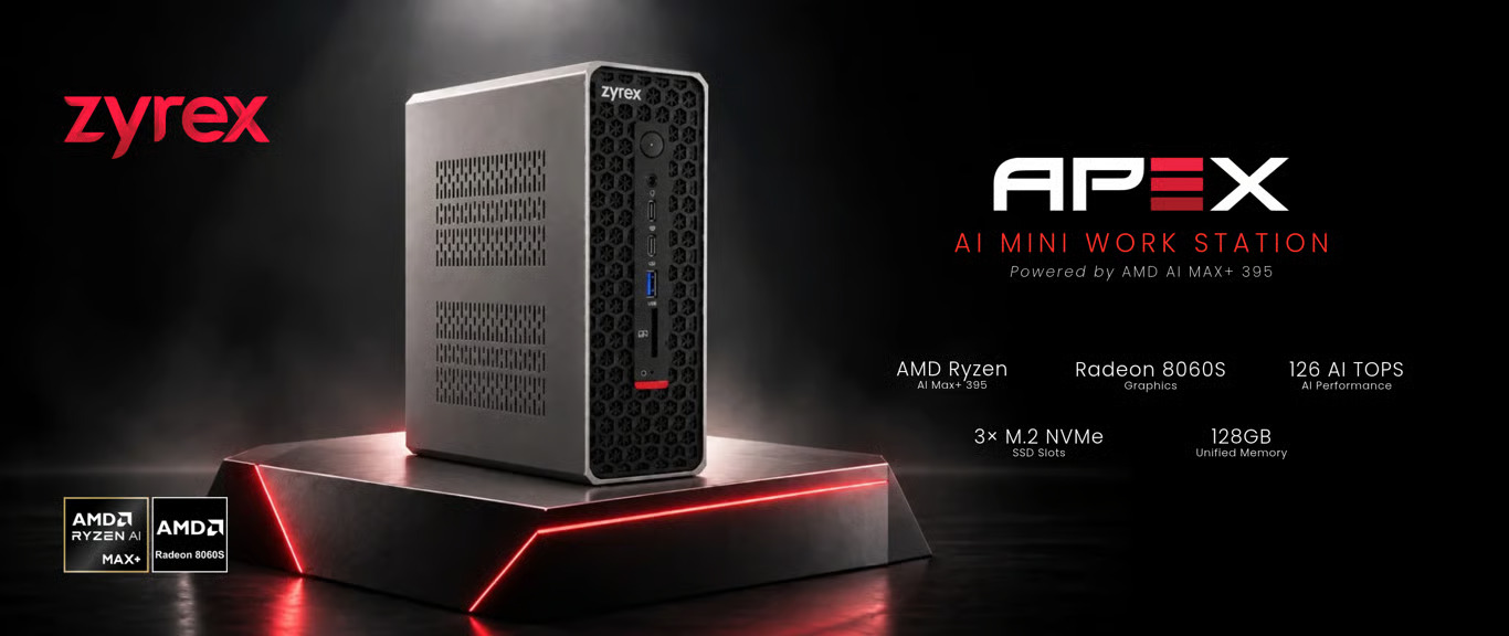 zyrex jadi merek indonesia pertama yang meluncurkan ai mini workstation berbasis amd ryzen ai max 395 zyrex jadi merek indonesia pertama yang meluncurkan ai mini workstation berbasis amd ryzen ai max 395